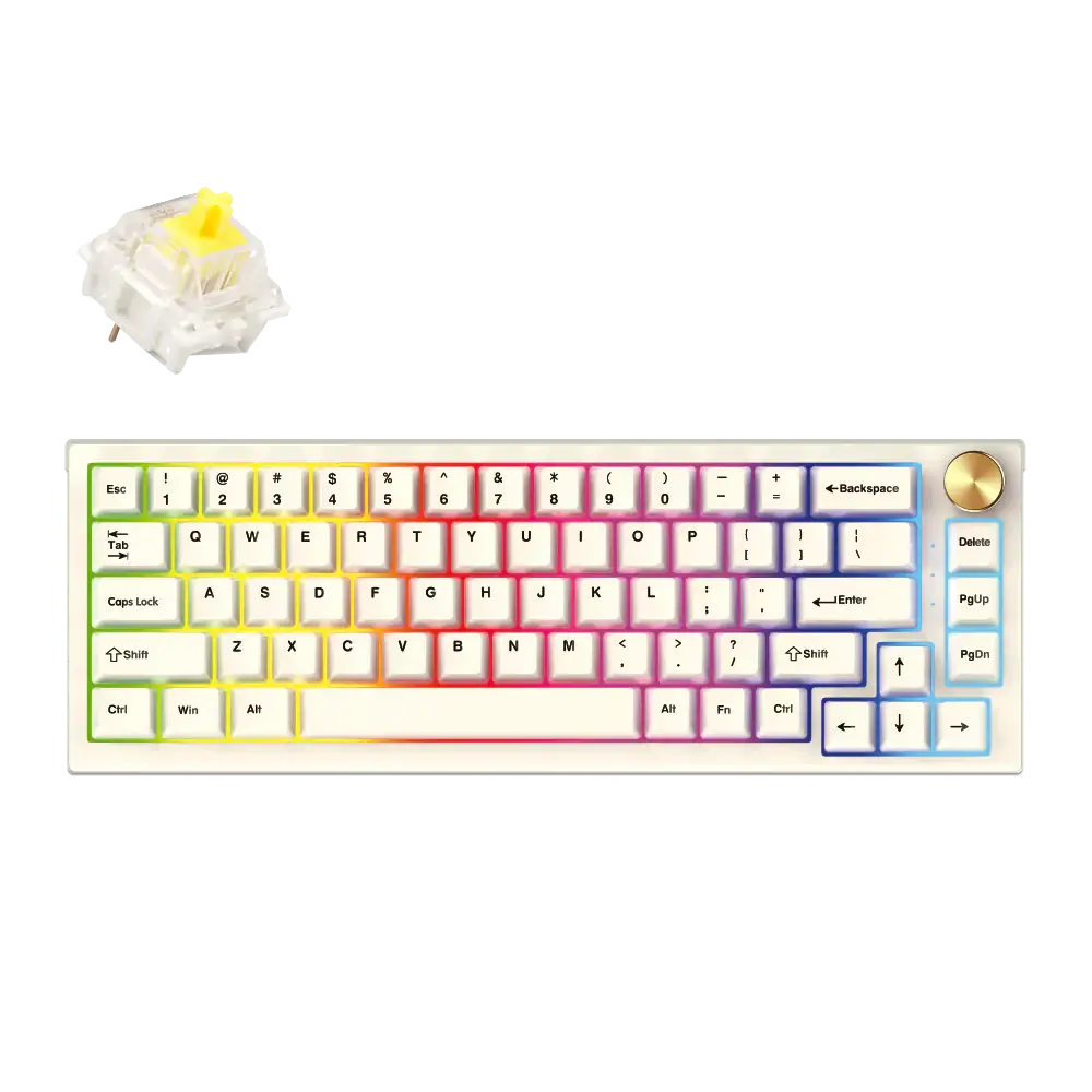 Fantech 65% RGB Mechanical Keyboard White (MAXFIT67) - Image 3