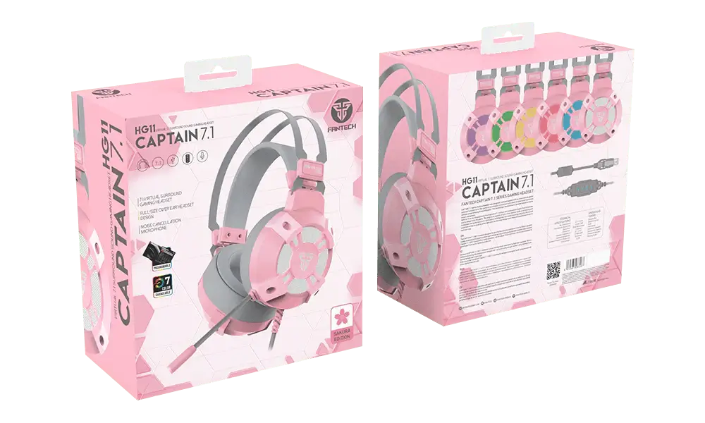 Fantech Gaming Headset -Sakura Pink (HG11) - Image 2
